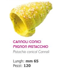 CANNOLI CONICI MIGNON PISTACCHIO FOITAJ CONIC FISTIC CANNONCINI L65MM 120BUC